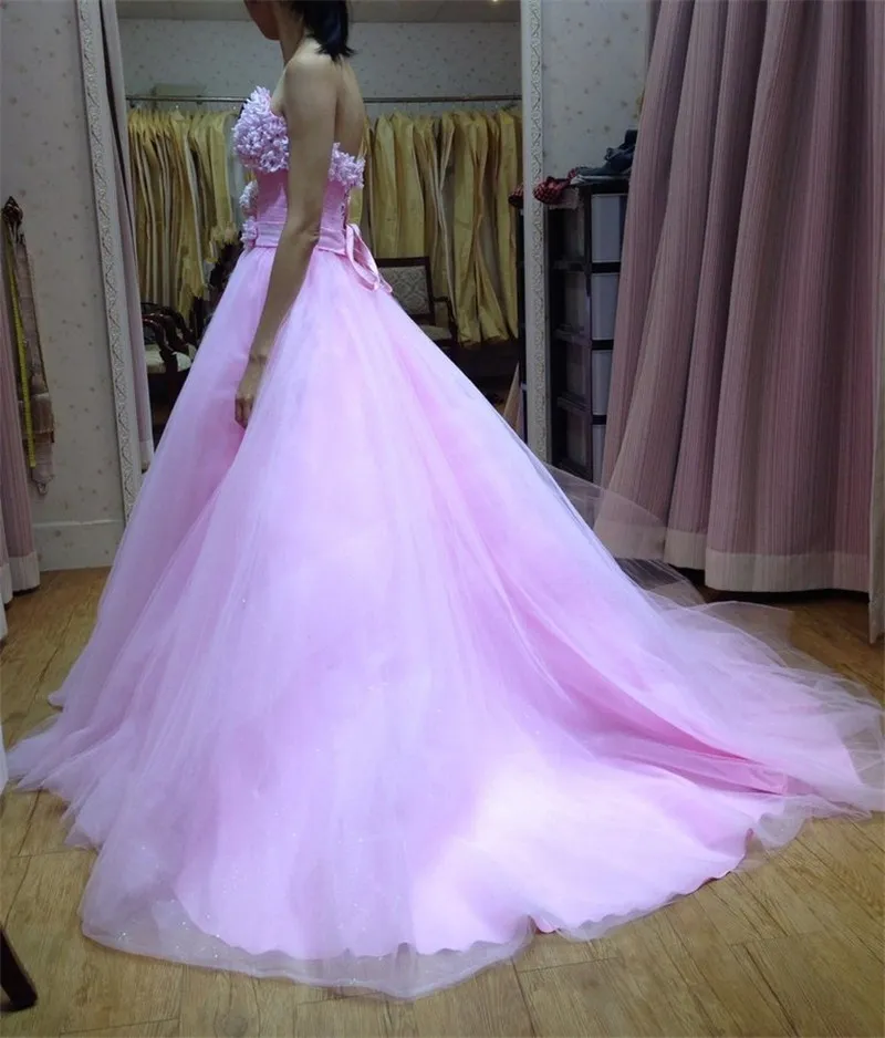 2017 Prinses Sweetheart Applicaties Baljurk Quinceanera Jurk met Tule Lace Up Plus Size Sweet 16 Jurk Vestido Debutante Jurken BQ96