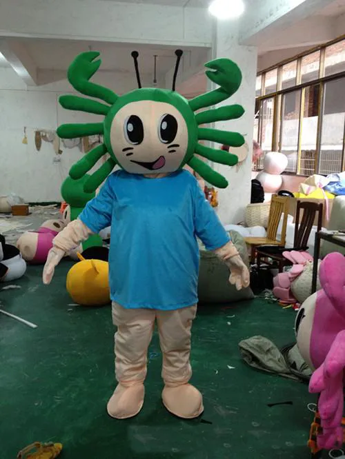 2018 vente chaude costume de mascotte de crabe vêtements de dessin animé mignon usine personnalisée accessoires personnalisés privés poupées de marche vêtements de poupée