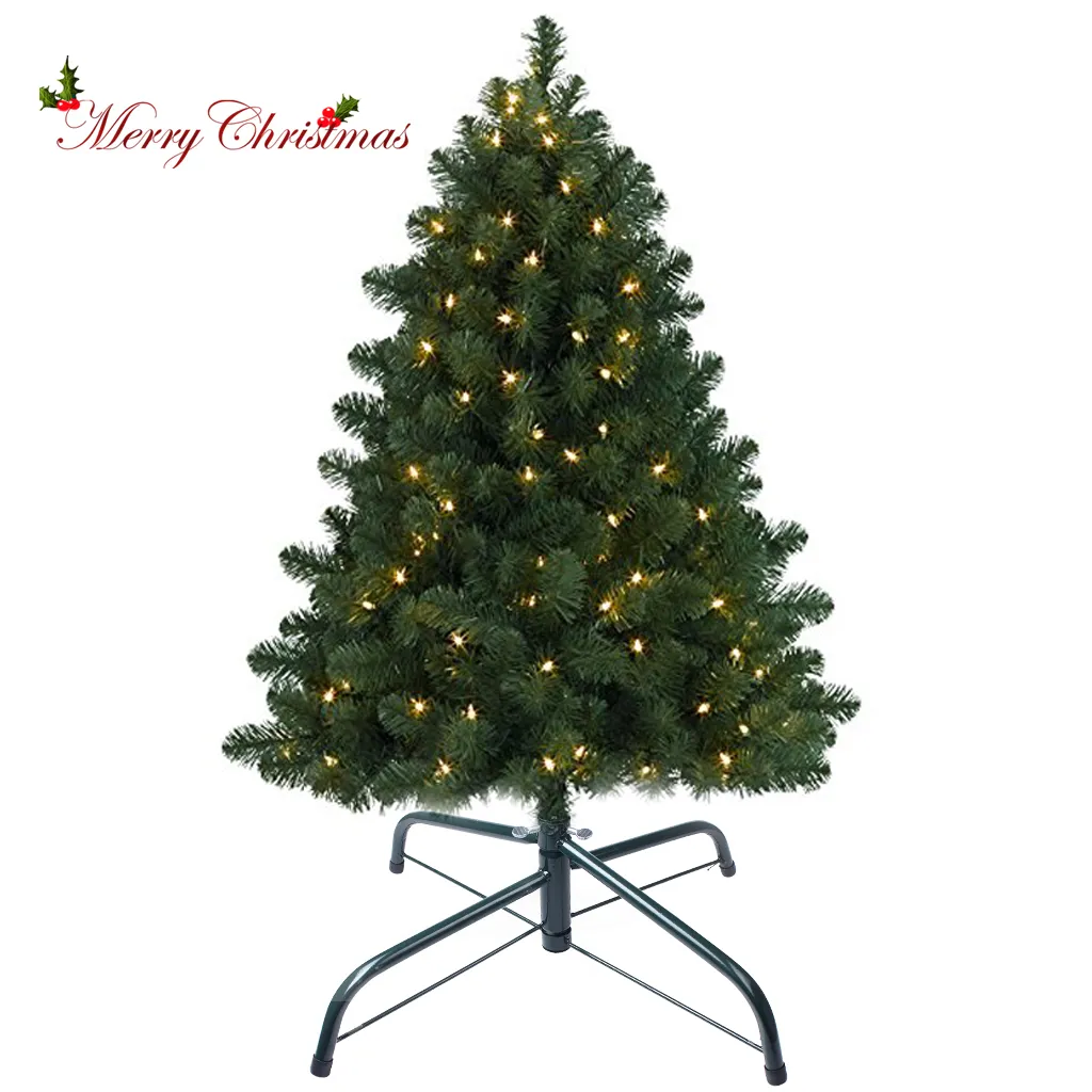 クリスマスツリースタンドホルダーラック折りたたみ式鉄製 -  0.79インチの木 -  17.7インチの装飾緑色