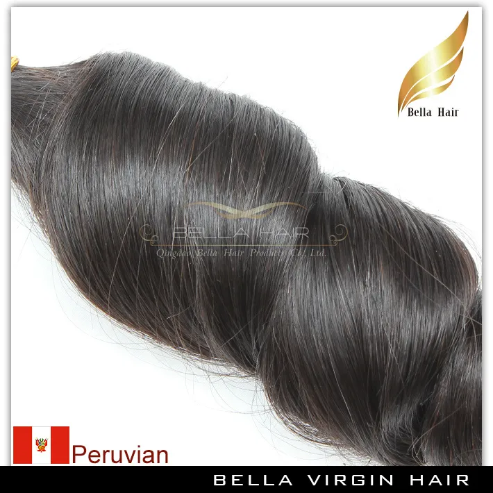 9A Funmi Vierge Péruvienne Cheveux Ondulés Vague Lâche Naturel Noir Extension de Cheveux Humains Trame Non Transformés Pleine Tête Mode Style9152891