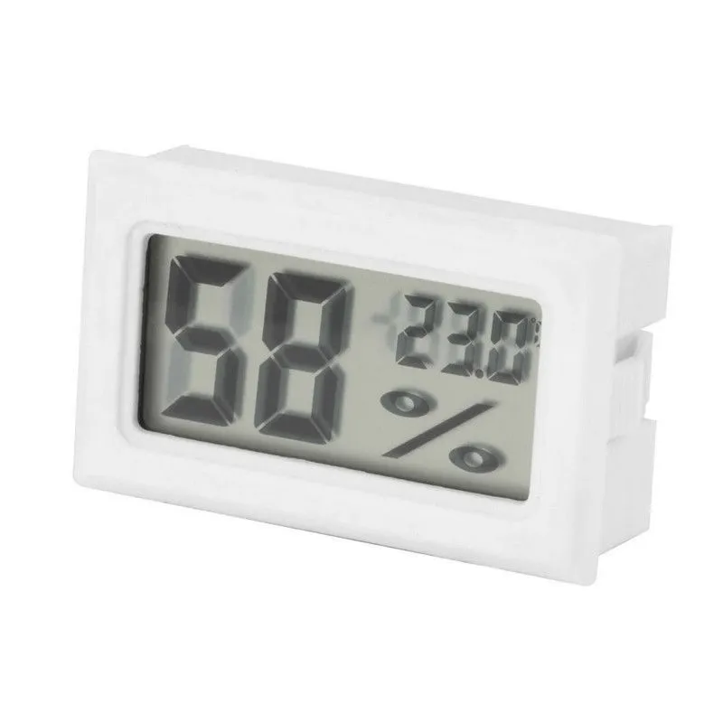 Atacado-Mini Digital LCD Indoor medidor de umidade de temperatura termômetro higrômetro calibre