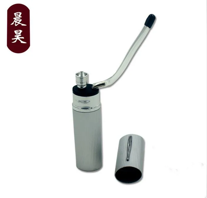 Wholesale New aluminum metal pen hookah / bong, 14 * 3.4cm, multiple filtered water CH-007, color random deliv