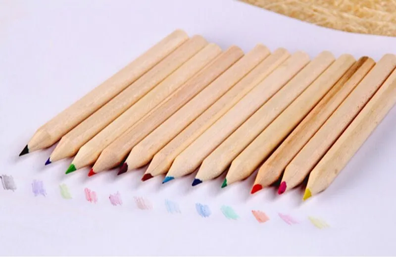 2 Tubes / 24 Crayons / 12 Couleurs / Enfant Mini Crayons De Couleur En Bois  Écrit Avec Sharpener Cadeau Danniversaire Enfant Papeterie Du 10,5 €