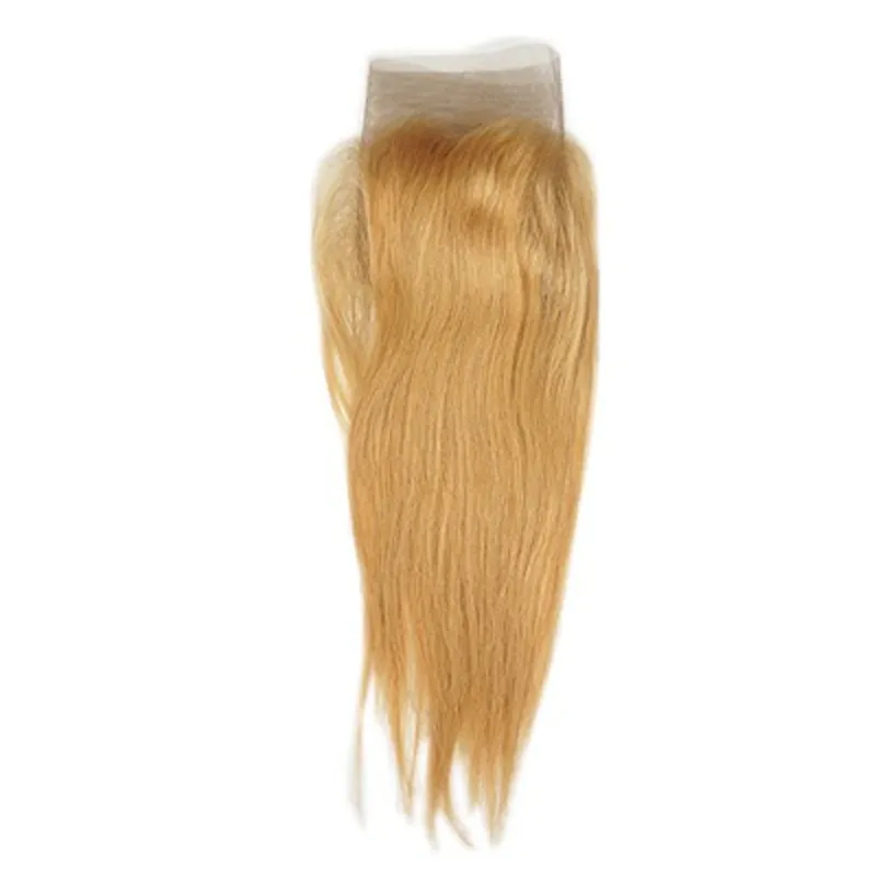 Brazylijski Siky Proste Wiązki Włosów Pure 27 # Honey Blonde Color Spotyka się z mieszaną długością 100% Ludzkie przedłużanie włosów