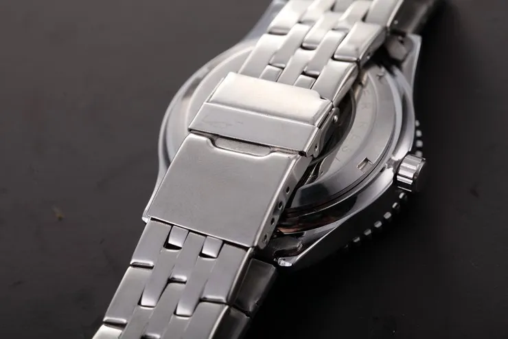 Znane marki Jaragar Luxury Moda Mężczyźni Mechaniczne Self Wiatr Szkielet Stalowy Zespół Wielofunkcyjny Zegarek Wojskowy Wrist Watch