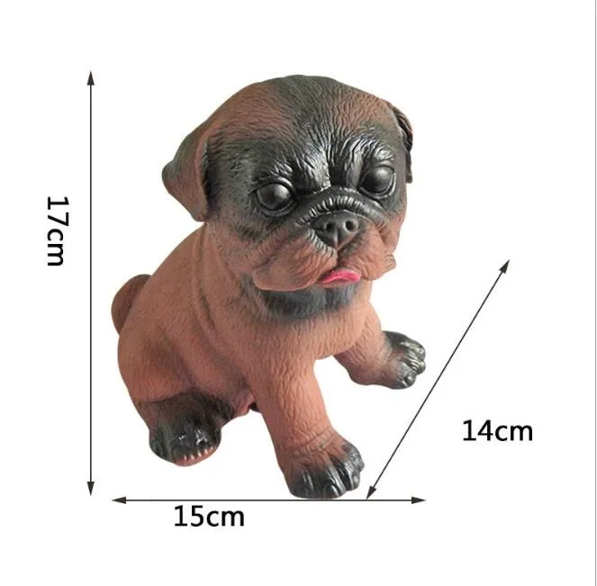 Rubber pet dog toy funny Pug shrilling dog Christmas kids funny toy gift Novely Creative screaming dogs Cute squeeze toys