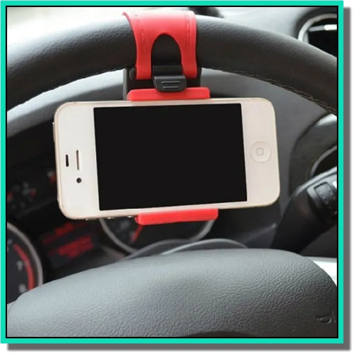 Supporto universale per volante Streeling per auto SMART Clip Supporto per bici per auto per supporto GPS per telefono cellulare Samsung mobile intelligente con scatola al dettaglio