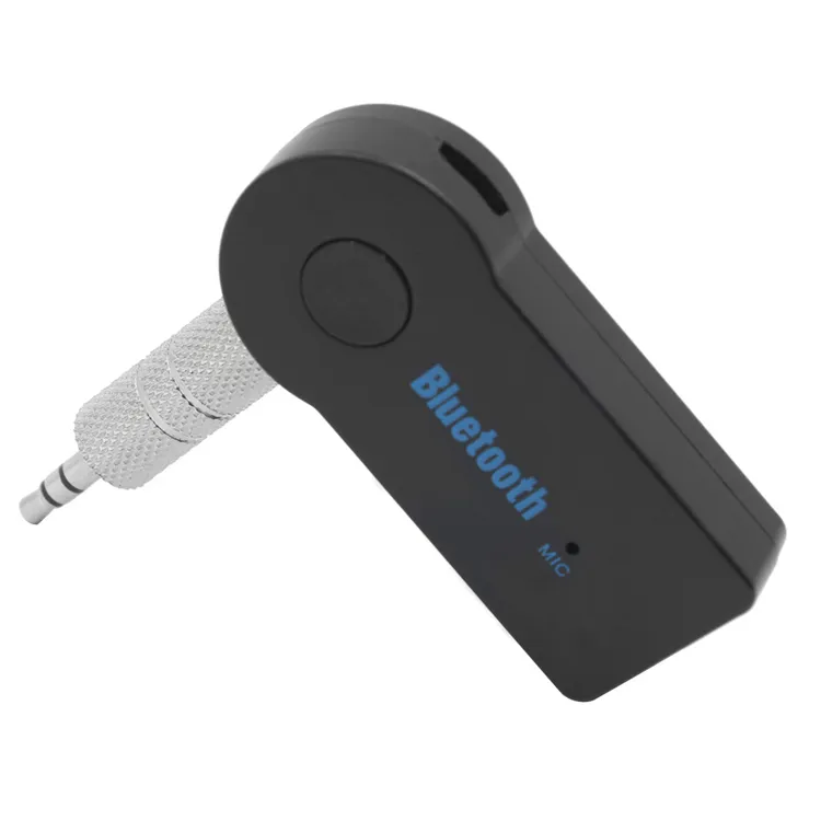 Adaptador de carro Bluetooth Receptor 3,5 mm Aux estéreo sem fio USB Mini Receptor de música de áudio Bluetooth para telefone inteligente MP3 com pacote de varejo