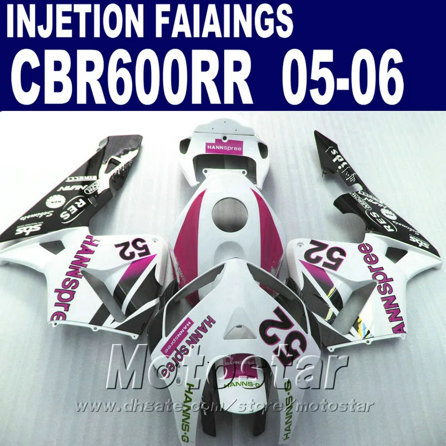 New white bodyworks!Injection Molding for HONDA CBR 600 RR fairing 2005 2006 cbr600rr 05 06 cbr 600rr fairings kit YXE5