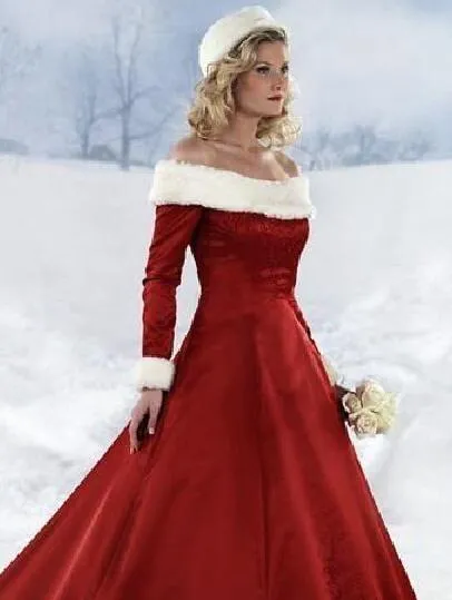 2019 New Winter Fur Winter Dresses For Wedding With Off The