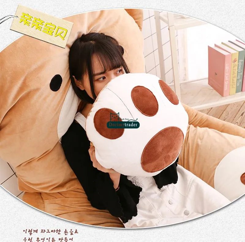 Dorimytrader 180cm x 120cm Cuddly Cartoon Smiling Bear Plush BeanbagソフトベッドTatami Sleepters Sofa Mattress Carpet Gift5749536