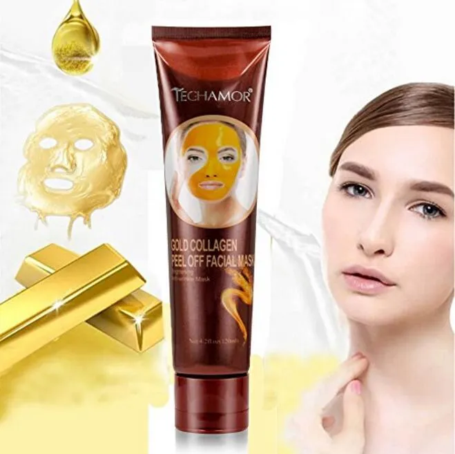 Gold Mask Gold Collagen Peel Off Facial Mask Reduces the Appearances of Wrinkles and Fine Lines Brightening and Tightening