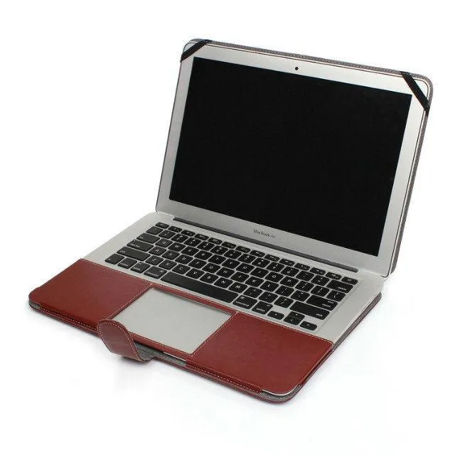 Yeni MacBook Air Pro Retina için Moda Pu Deri Dizüstü Bilgisayar Kılıfı 11.6 12 13.3 15.4 inç Ultrabook Defter Kapak Çantası