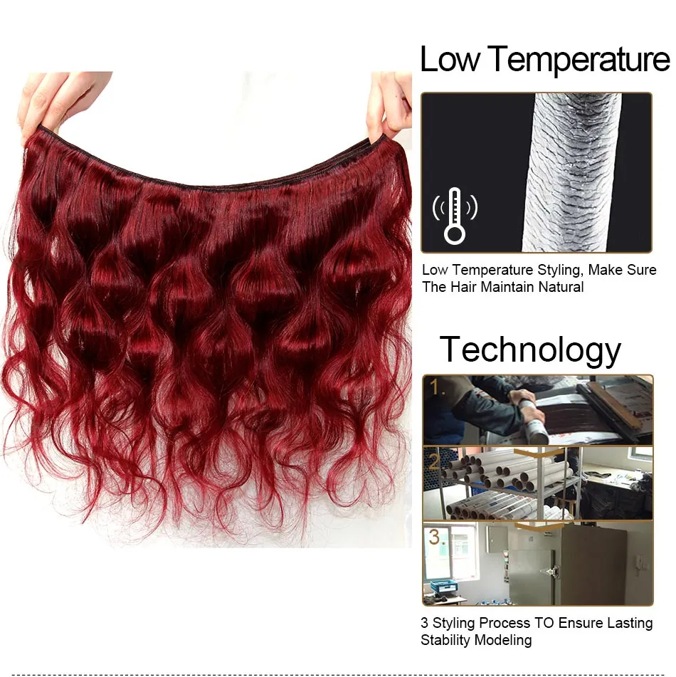 8A Bourgondië Rood Peruviaans Haar Weave Bundels Peruaanse Virgin Haar Body Wave Wine Red 99j Remy Menselijk Hair Extension Double WEFTS Dik Zacht