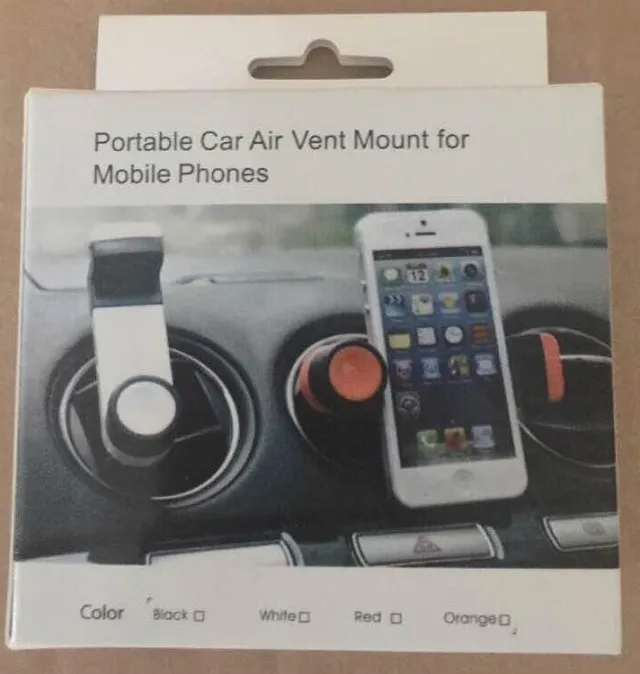 Praktische Auto Air Vent Mobiele Telefoon Houder Mount voor Cellphone iPhone 4 / 4S 5S Telefoon Accessoires 500 Stks