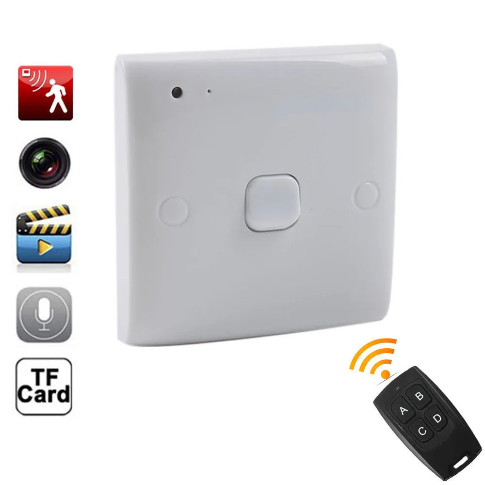 Home Security Spy Camera Wall Switch Pinhole Hidden Camera Cam HD