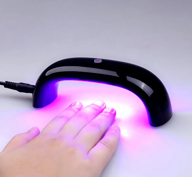 Portable LED -lampan nagel torktumlare mini nagellampa regnbågformad 9W härdning för UV gel nagellack fungerar 7613458