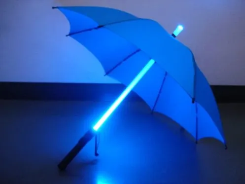 LED Light Saber Umbrella with Rose Shape Multifunctional Walking Umbrella Flashlight Perfect for Night Walks 10pcs lot