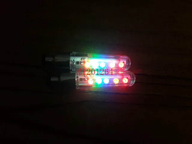 500 pçs / lote Frete Grátis 5 LED Flash de Luz Colorido Ciclismo Da Bicicleta Da Bicicleta Do Motor Da Motocicleta Pneu De Carro Tire Tampa Da Válvula de Roda