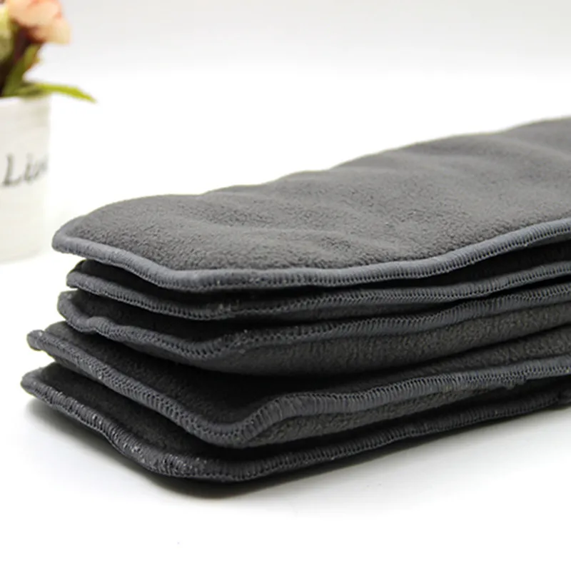 4 layers Bamboo Charcoal Inserts Cloth diaper For Baby Diaper washable reuseable baby diapers 4 layer thickening urinal pad9746445