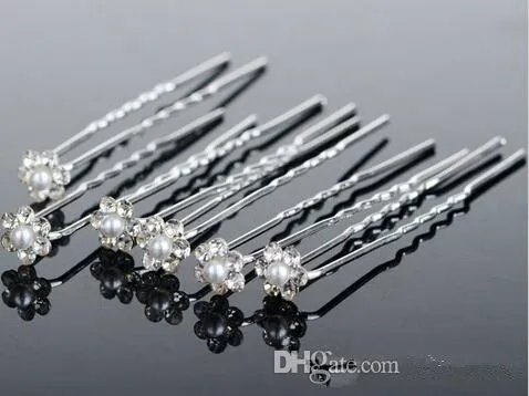 Wedding Accessories Bridal Pearl Hairpins Flower Crystal Hair Pins Clips Bridesmaid Women Hair Jewelry2882394