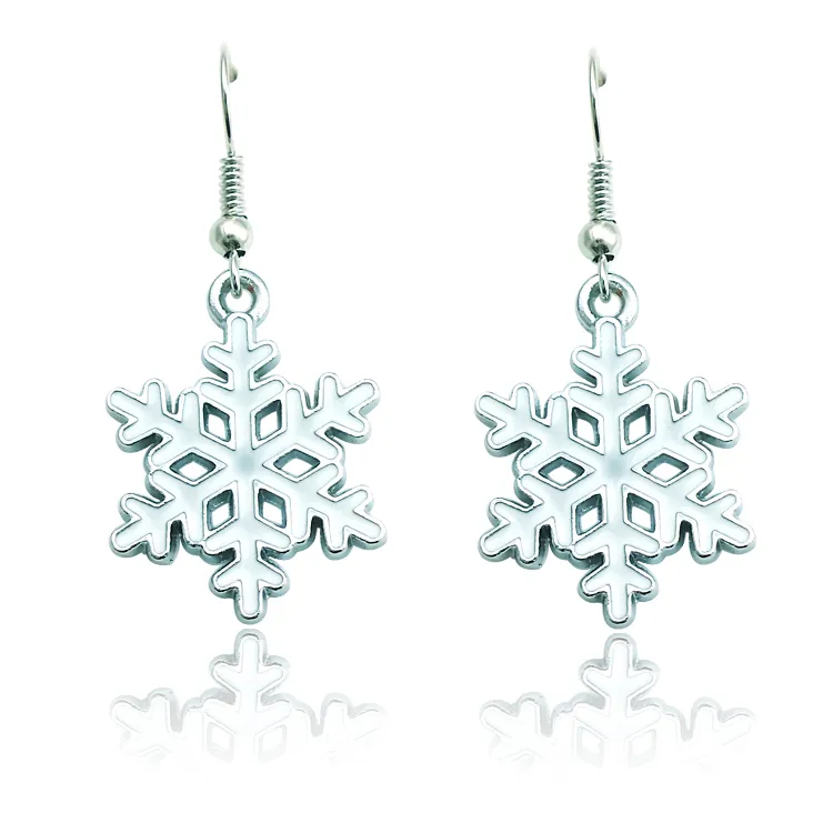 Wysokiej Jakości Charms Kolczyki Dangle Oil Drop Drop Snowflake Moda Oświadczenie Kolczyki Dla Kobiet Boże Narodzenie Biżuteria