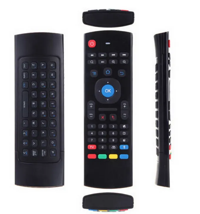 x8 2.4 جيجا هرتز لوحة المفاتيح اللاسلكية MX3 التحكم عن بُعد مع 6 محور MIC Voice 3D IR Mode Fly Air Mouse Backlight for Android Smart TV Box