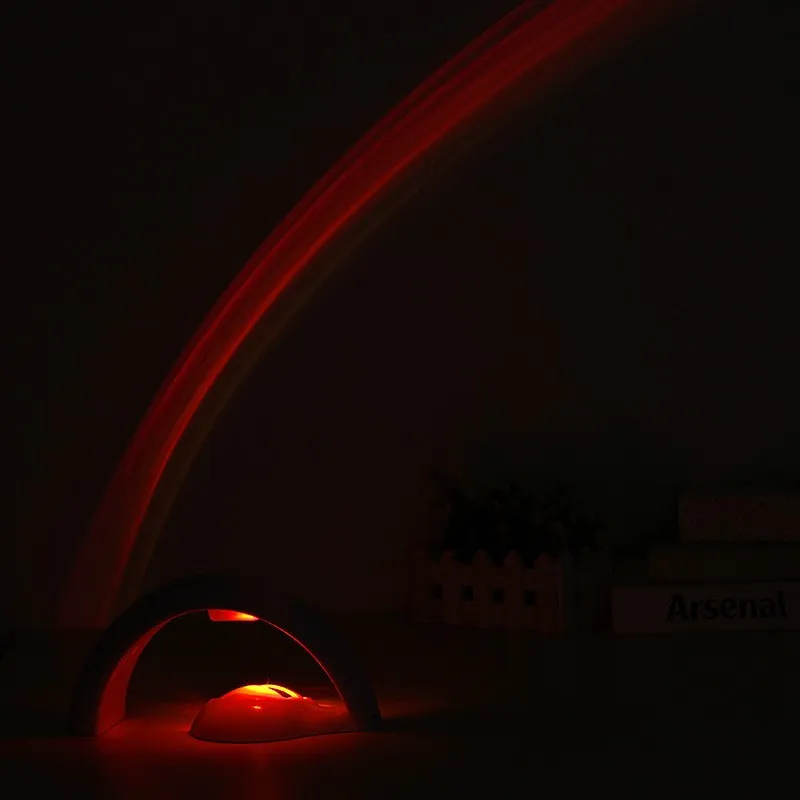 Tipo de toque Luz LED Creativa Simple Lucky Rainbow Lámpara de proyección Brillante en la oscuridad Lámparas de noche de plástico Proyector Popular 21 5sl B R