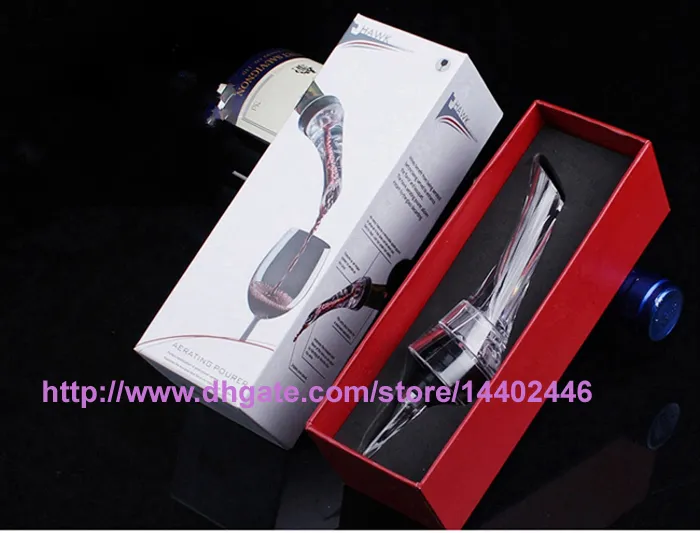 50pcs 와인 Aerating Aerator Pourer Aerating 와인 Dropper 레드 와인 에센셜 바 병 여행 빠른 공기 화이트 선물 상자