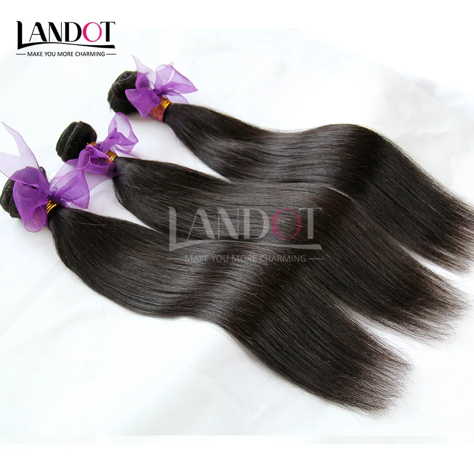 Virgin Brasilian Hair Rak 100% Human Hair Weaves Extensions Billiga Peruanska Malaysiska Indiska Kambodjanska Mongoliska Remy Hair 3/4/5 Bundlar