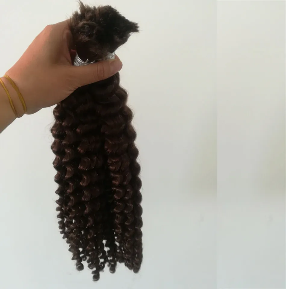 Grade 5A Maagd Braziliaanse Diepe Wave Haar 100g / Set 3 stks / partij Geen inslag Menselijk Haar Bulk voor Vlechten Onverwerkte Haarproducten DHL GRATIS