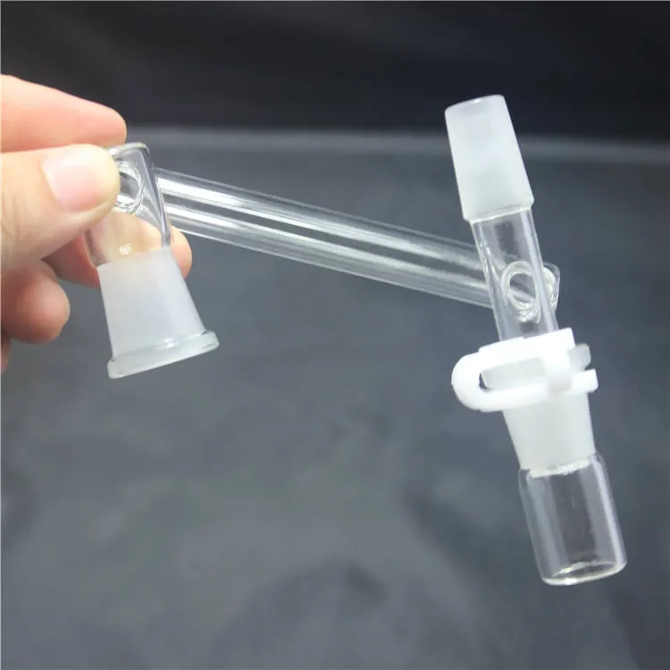 Dropdown Reclaimer Convient aux narguilés en verre 14mm Joints mâles Bongs Conduites d'eau Ashcatcher Livré avec un adaptateur en verre Keck Clip