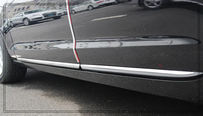 !High quality stainless steel side door decoration trim, streamer,protection bar for A4L2009-2015,A6L2012-2015