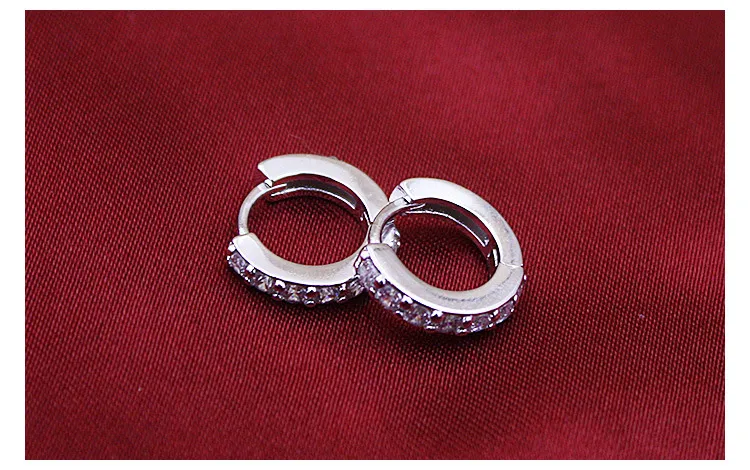 2015 nouveau design 925 argent sterling petit suisse CZ diamant boucles d'oreilles beau mariage/fiançailles bijoux livraison gratuite