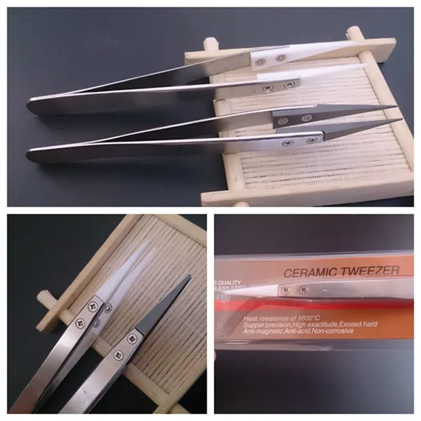 Isolierung Keramik Pinzette Wrapping Coiler Heizdraht Docht Werkzeug antistatische Edelstahl Zange für DIY Clapton Ni200 Titan