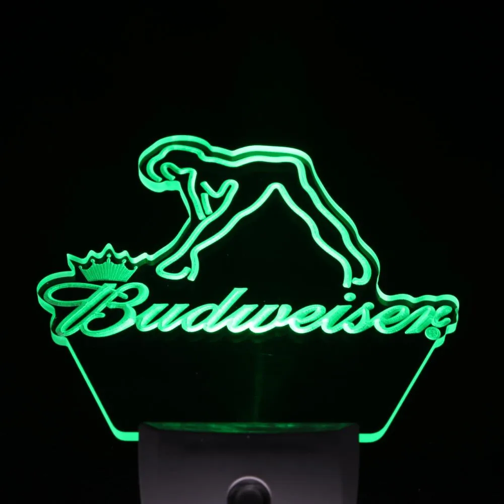 Groothandel-WS0039 budweiser exotische danser stripper bar dag / nacht sensor LED nachtlampje teken