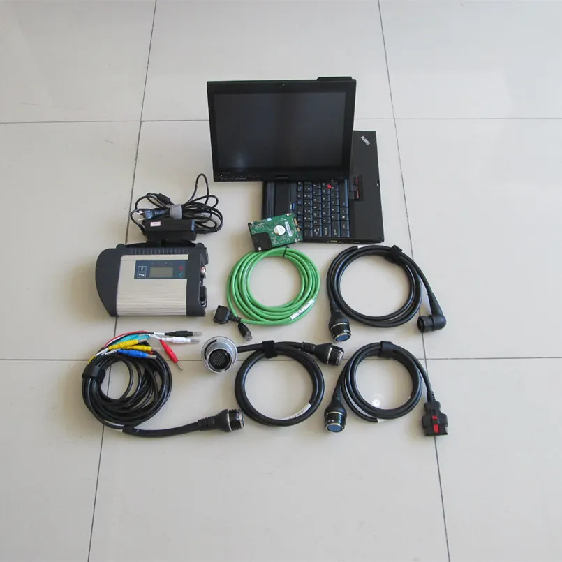 mb star diagnostic tool system sd c4 ssd with laptop x200t full set for cars trucks 12v and 24v ready to use