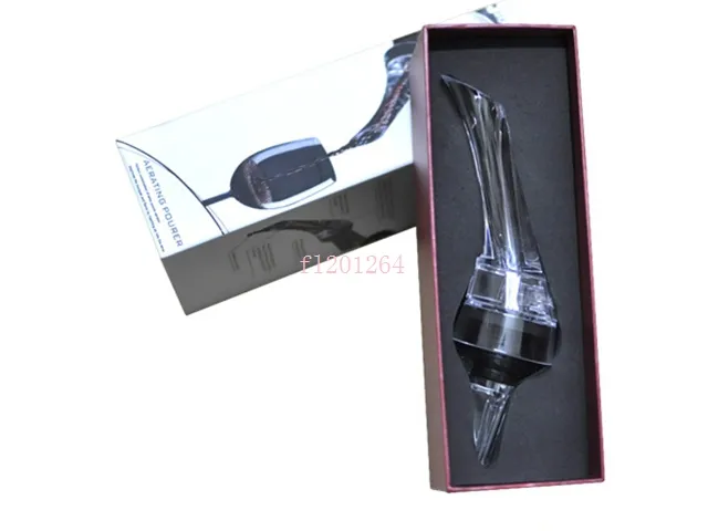 Darmowa Wysyłka 2015 Nowy Essential Set Szybki napowietrzający Czerwony Wino Nakerak Butelka Decanter Mini Travel Aerator Hot Drop 80 sztuk / partia