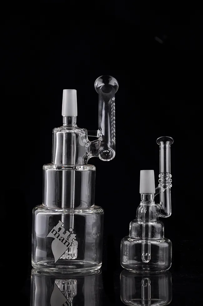 En yeni nargile hitman cam bongs klasik parlak kek downstem kuş kafesi perc sigara boru dab teçhizatlar su boruları bong ile 14.4 mm eklem