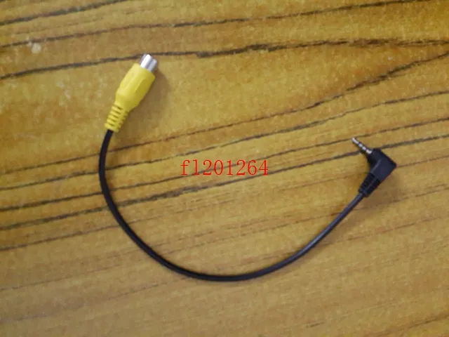 DHL 2.5mm Male Plug to RCA Female Jack AV Adapter Cable Right Angle bend For GPS Video Input