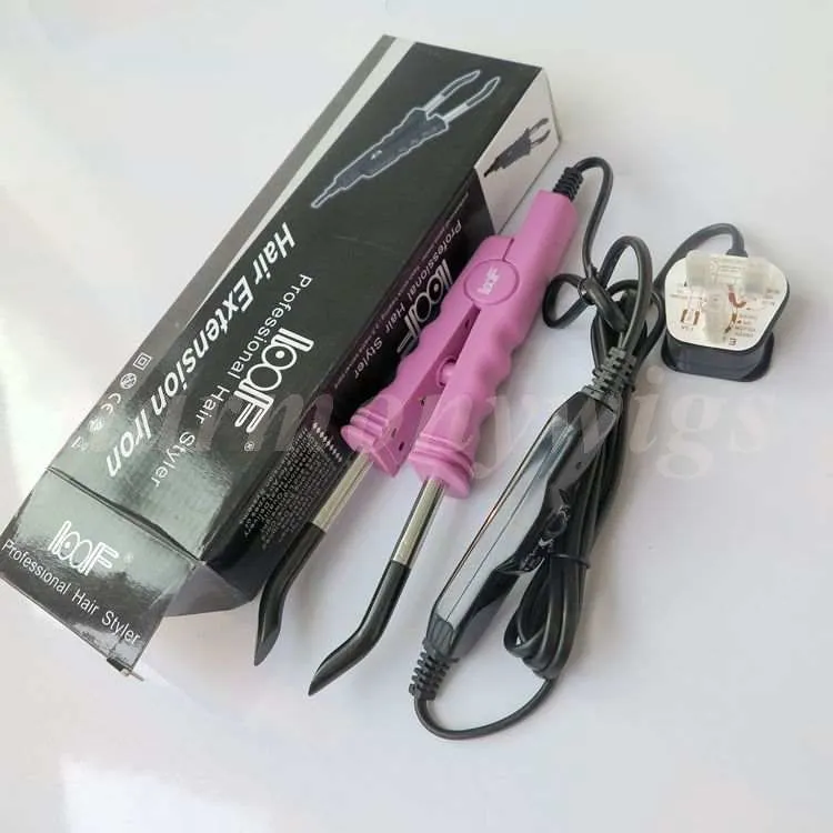 Fusion Hair Extension Iron Keratin Bonding Tools Fusion Heat Connector con UK EU AU US Plug Four stype