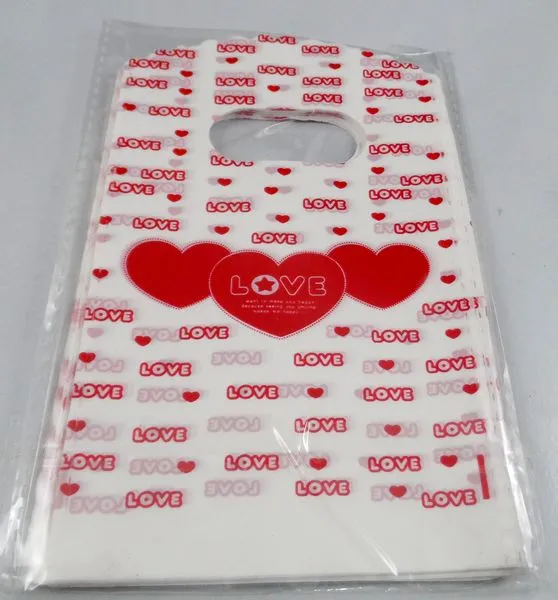 New Shopping red dot Plastic Packing Gift Bag 15x9cm HOT