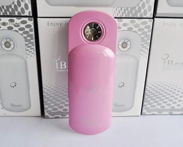 Livre DHL iBeauty Handy Nano Névoa atomização Facial Umectante Facial pele Steamer Saúde Beleza Tools Cuidado Frio Spray de Máquina