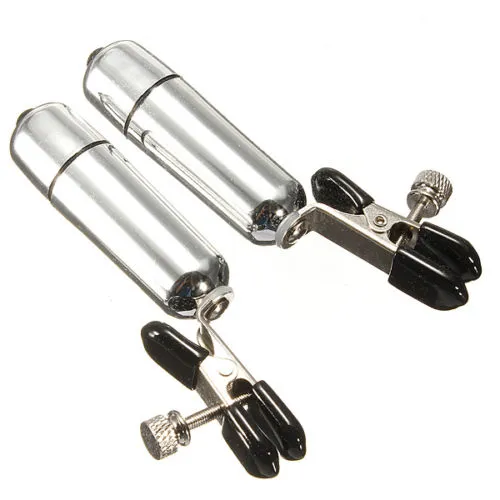 Unisex Adjustable Wireless Vibrating Nipple Clamps Vibe Vibrator Fetish Nipple #D281