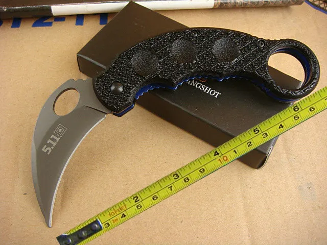 무료 배송 6.5 ''새로운 발톱 Karambit 440C 블레이드 알루미늄 핸들 빠른 오픈 라인 잠금 접이식 포켓 칼 VTC02