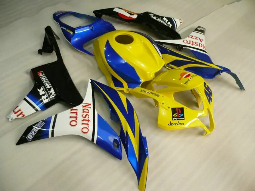 Personalizar el kit de carenado de motocicleta para HONDA moldeo por inyección CBR600RR 2007 2008 carenados CBR 600RR F5 07 08 conjunto amarillo negro azul KQ55