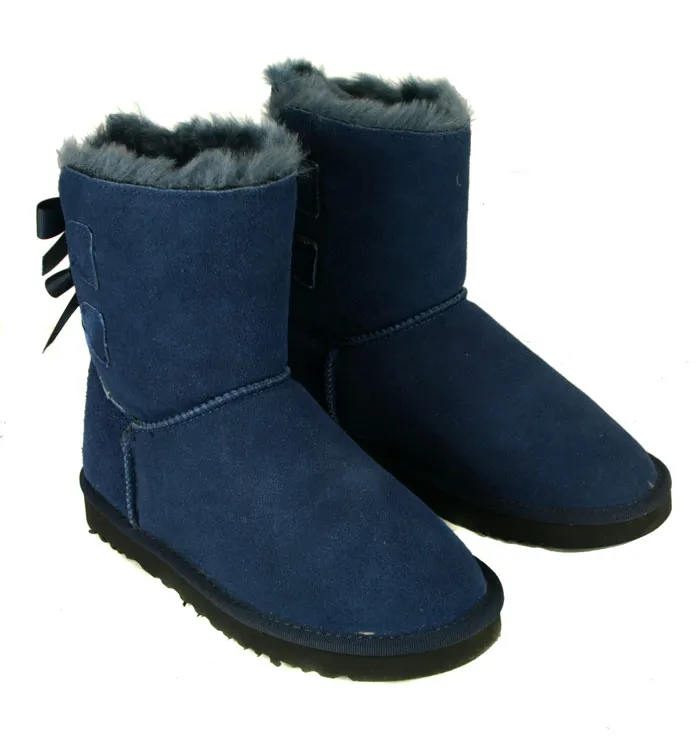 2016 toptan satış! Yeni Moda Avustralya klasik uzun boylu kış çizmeler gerçek deri Bailey Ilmek kadın bailey yay kar botları ayakkabı boot @ 885