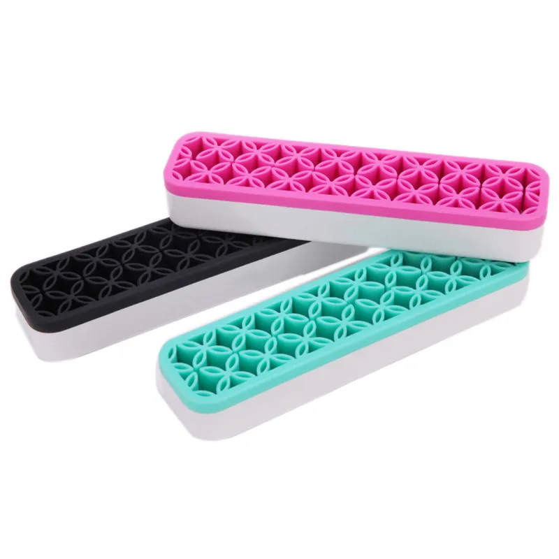 Porta pennelli trucco in silicone universale Porta pennelli trucco portatile Scatola porta pennelli trucco Strumenti porta pennelli cosmetici Porta spazzolino i