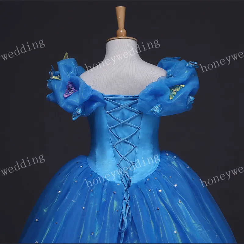 2019 Real Image Kids Cosplay Dress Flower Girl Dresses Child Wedding Party Princess Ball Gown Girls Pageant Gowns Storlek 127621096