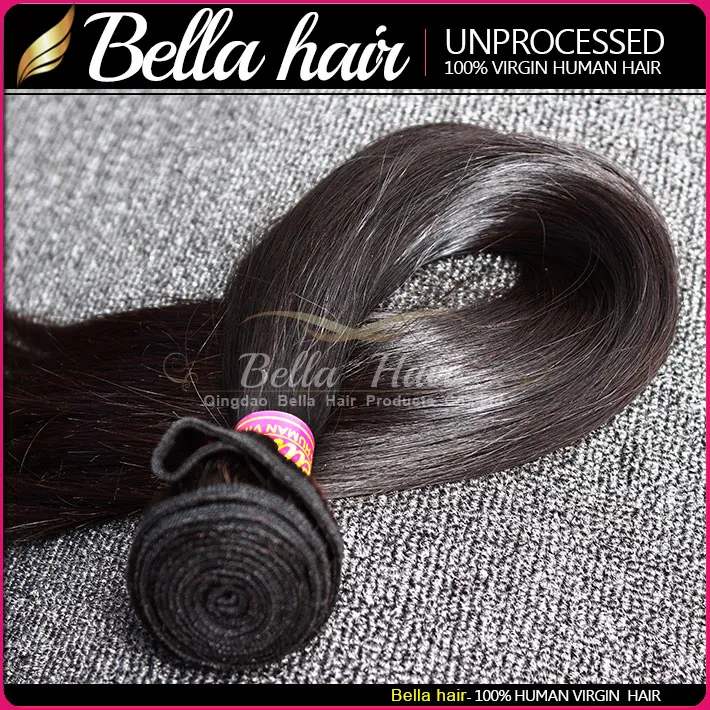 Virgin Hair Poledle REAPINS Malezjan Sily Prosty Fair Pakiety Wydłużenia Double Weft Naturalny kolor 9a 10-24 cala 1PC